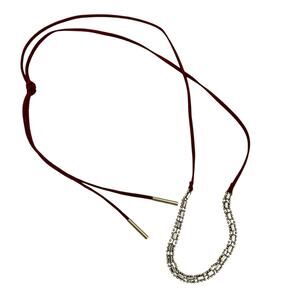 Jen Atkin x Chloe + Isabel Suede Baguette Headwrap and Choker Versatile Necklace